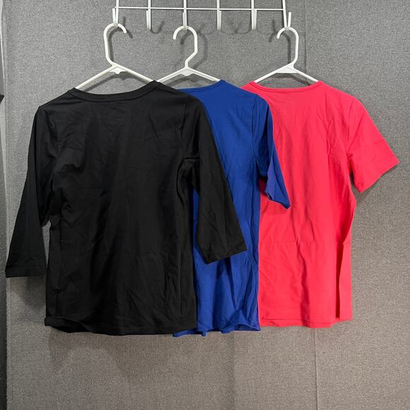 Denim & Co. Essentials Perfect Jersey Set of Three Knit Tops Size XXS - Picture 2 of 9